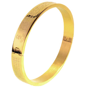 经文大悲咒大随求心经钛钢钛金男女手镯6mm8mm10mm大小号手圈