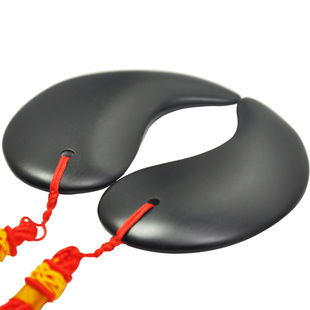 5A正品天然泗滨砭石刮痧板八卦太极阴阳鱼脸部面部刮痧板一对包邮