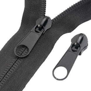 5号 8号 10号尼龙反装拉链 反穿箱包冲锋衣拉锁黑色加宽拉链配件