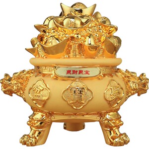 元宝聚宝盆摆件招财进宝客厅大厅装饰品店铺中式家居商务乔迁礼品