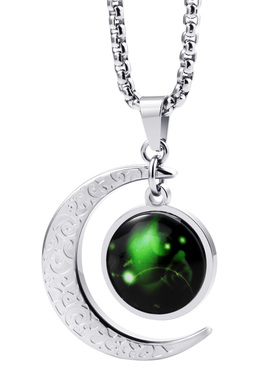 十二星座吊坠森系钛钢搭配项链男