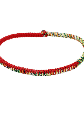 本命年红手绳编织九乘金刚结