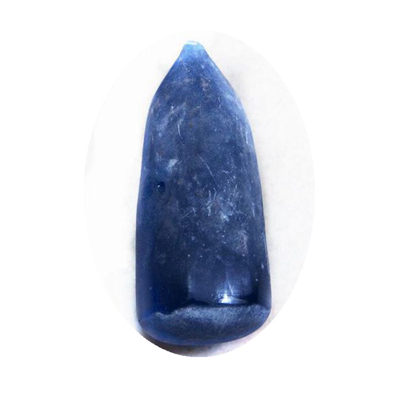 蓝尖晶石原材料蓝宝石原石圆柱形蓝色宝石磨石原料摆件石装饰雕刻