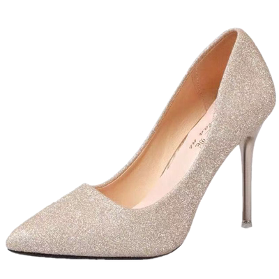 特大码百搭性感尖头高跟鞋