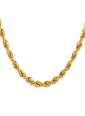 麻花钛金ins叠戴冷淡风锁骨链