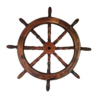 复古挂件防腐实木船舵酒吧餐厅客厅地中海方向舵壁挂墙面背景装饰