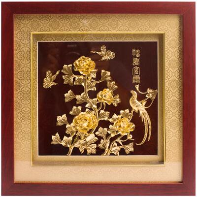 福寿安康金箔摆件祝寿退休礼物