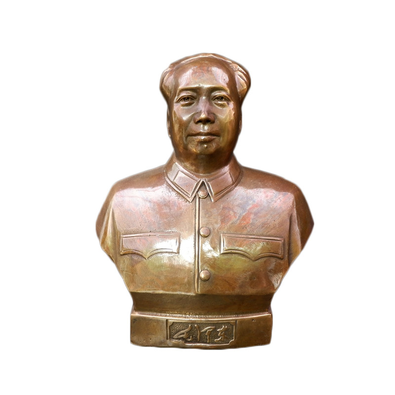 纯铜毛主席铜像伟大领袖毛泽东半身像工艺品摆件铜器家居饰品摆设