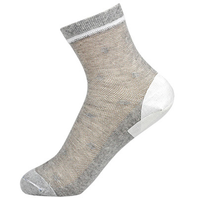夏季开裂足跟型棉袜薄款