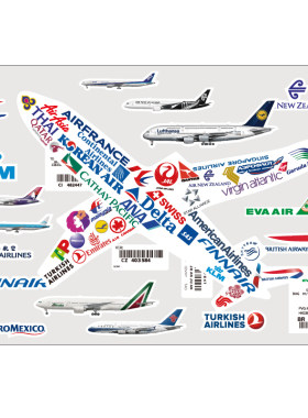 个性航空公司logo标志欧美贴画