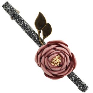 七彩格子(饰品)韩版名媛花朵弹簧夹发夹顶夹简约气质头饰A0551