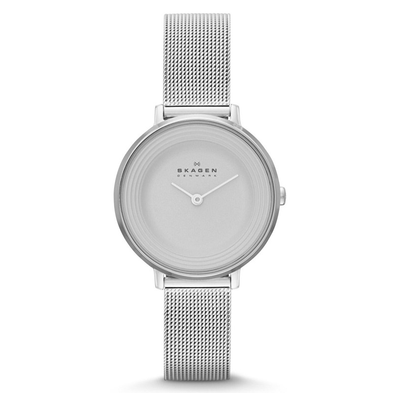 Skagen 诗格恩 SKW2211 白色简洁表盘银色优雅女表手表DW-SKW2213