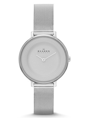 Skagen 诗格恩 SKW2211 白色简洁表盘银色优雅女表手表DW-SKW2213