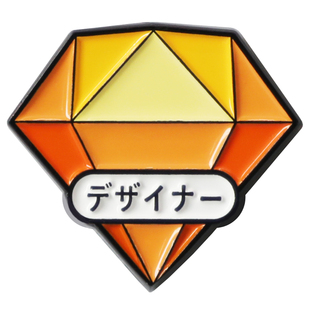 LTNC自制 SKETCH胸针 UI设计师一稿过百搭徽章 钻石金属配饰 ins