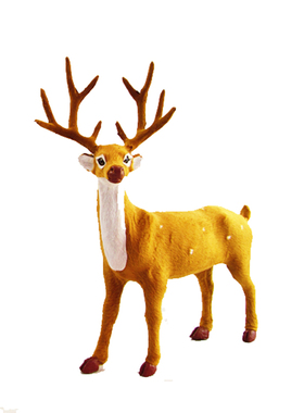 手工制作仿真鹿圣诞搁板摄影摆件