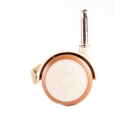 婴儿床白色静音万向插杆轮