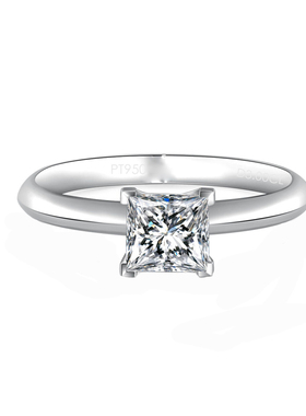 PT950铂金克拉日韩风莫桑钻石