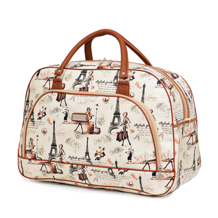 大容量PU旅行包女手提韩版短途卡通可爱学生小行李包女防水旅游包