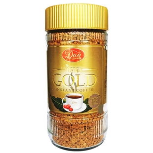 老挝进口DAO速溶冻干黑咖啡100g 无添加蔗糖美式健身阿拉比卡咖啡