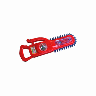 仿真儿童发光玩具光头强双刃闪光音乐电锯齿会震动可投影地摊热卖