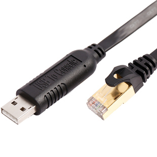 z-tek力特USB转console调试线RS232串口线RJ45网口配置线ztek英国芯片不乱码适用交换机路由器汇川伺服驱动器