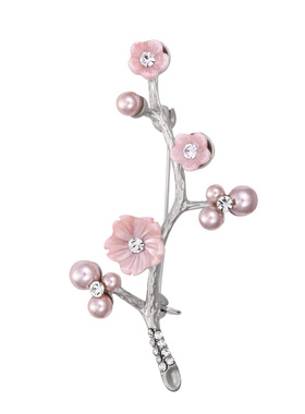 教师节中秋礼物优雅桃花胸针