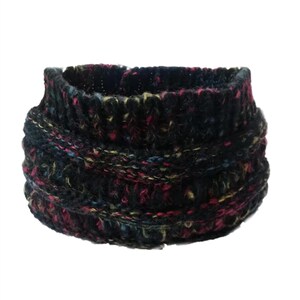 毛线帽子女冬季加绒加厚漏顶针织帽露马尾秋冬防风护耳空顶包头帽