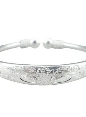 实心礼物纯银手镯送妈妈