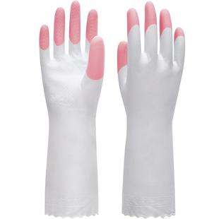 东亚指尖加厚薄款防水橡胶胶皮塑胶手套家务同厨房清洁洗碗洗衣服