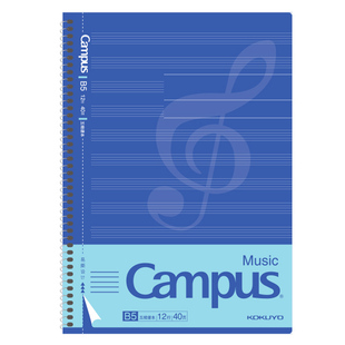 国誉campus线圈本音乐学习本五线谱儿童大间距音符本子乐理写歌本