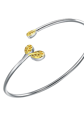 手环日系森林橄榄叶开口手环日系