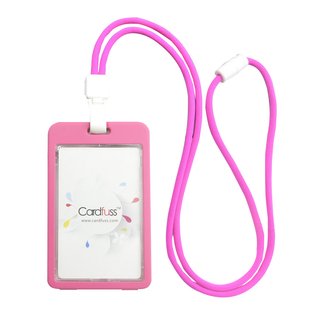 顶天热销加厚款工作证卡套双面透明职工职务牌工牌厂牌上岗工作证参会证胸牌胸卡套学生卡校卡公交卡套配挂绳