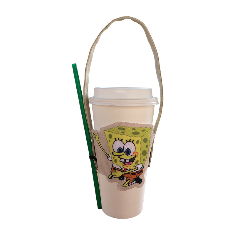 海绵宝宝皮卡丘可爱套手摇奶茶杯