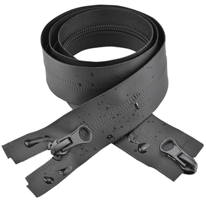 羽绒服防水拉链5号开口尼龙隐形拉链反装口袋拉链衣服双头长拉链