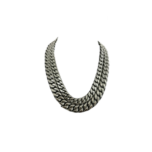 xxxtentacion 古巴项链 cuban link choker gold silver 45cm颈链