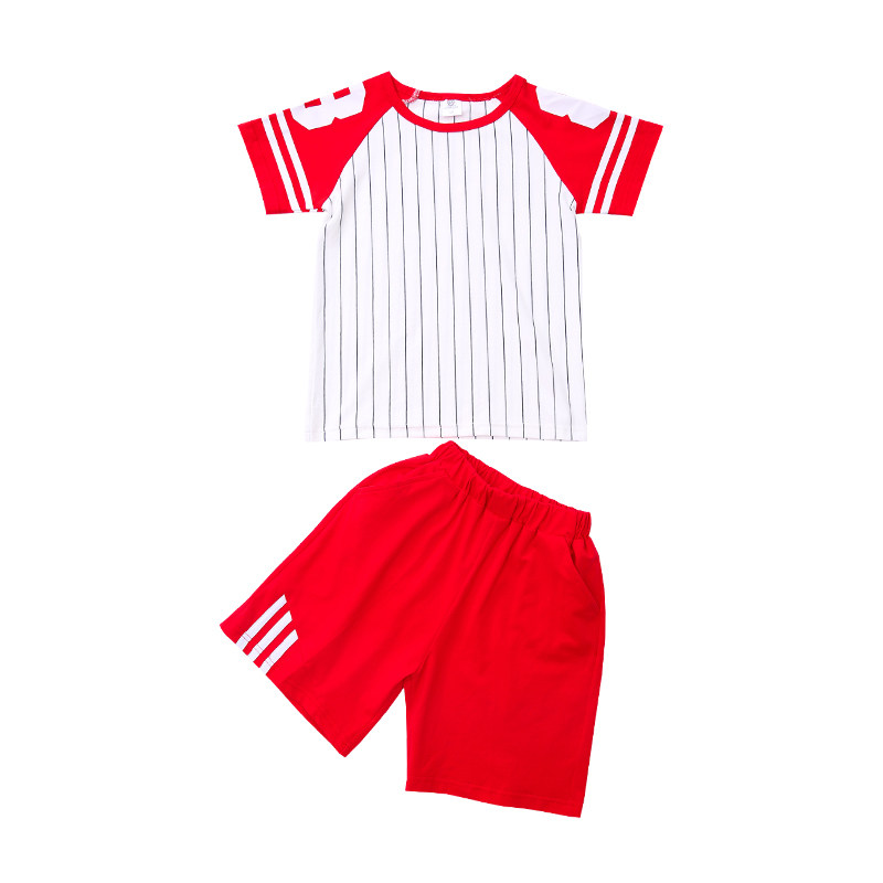 幼儿园园服条纹夏装中小学生校服男童女童夏季班服纯棉运动两件套