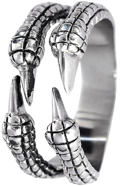 钛钢男士龙爪夸张单身风食指戒子