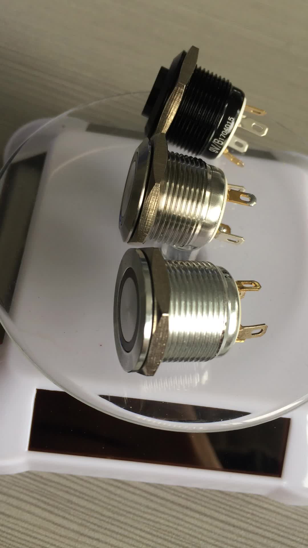 Ul Certified Electric Power Switch Illuminated 16mm On Off Push Button