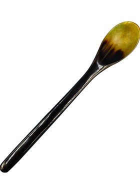 长柄手工纯天然牛角勺子