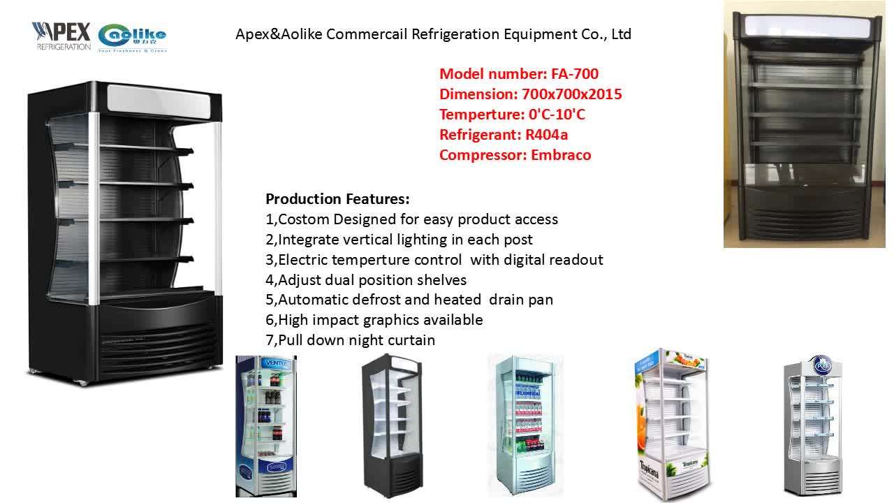 Vertical Style Commercial Display Open Chiller For Beverage Buy