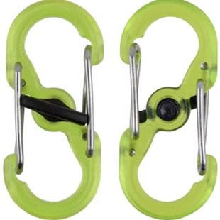 美国NiteIze奈爱半号透明塑料 8字扣调节扣带锁挂扣钥匙扣钥匙圈