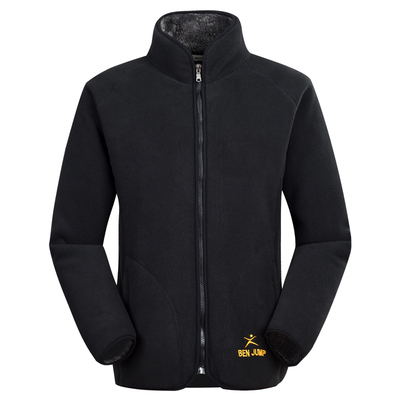 奔跃豹加厚保暖软壳大码抓绒衣