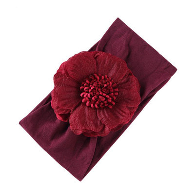 可调节柔软宽边花朵女宝宝发带