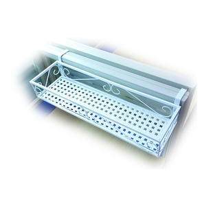 铁艺防盗窗户花架窗台挂式花架阳台栏杆花架窗台收纳整理置物挂架