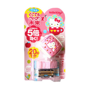 无电池需自备！日本本土VAPE驱蚊器手表儿童婴粉色kitty便携无味