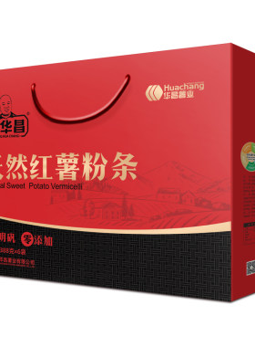 王华昌礼盒装无明矾纯红薯粉条