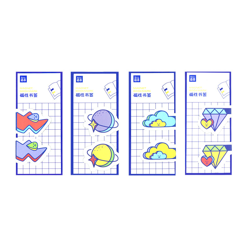 磁喜磁性书签创意纸书签可爱卡通书夹迷你小清新文创小礼品学生用