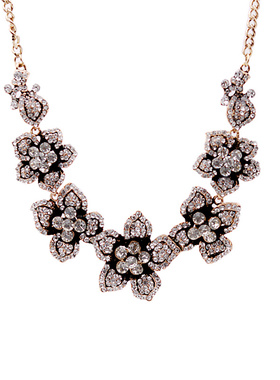 镶钻挂件吊坠夸张百搭短款项链