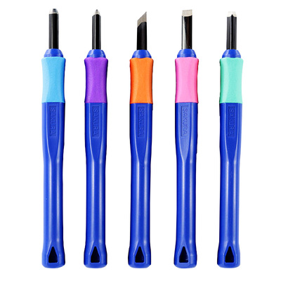 包邮日本樱花木刻刀五支 手工版画 雕刻刀 5件木雕刀 橡皮章刻刀 学生手工刻刀套装