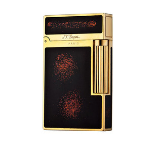 法国都派朗声打火机精细电镀纯铜机芯侧滑充气个性创意网红金磨砂